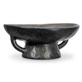 Speckled Charcoal Ceramic Pedestal Bowl