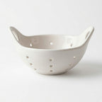 Minimalist White Ceramic Berry Bowl