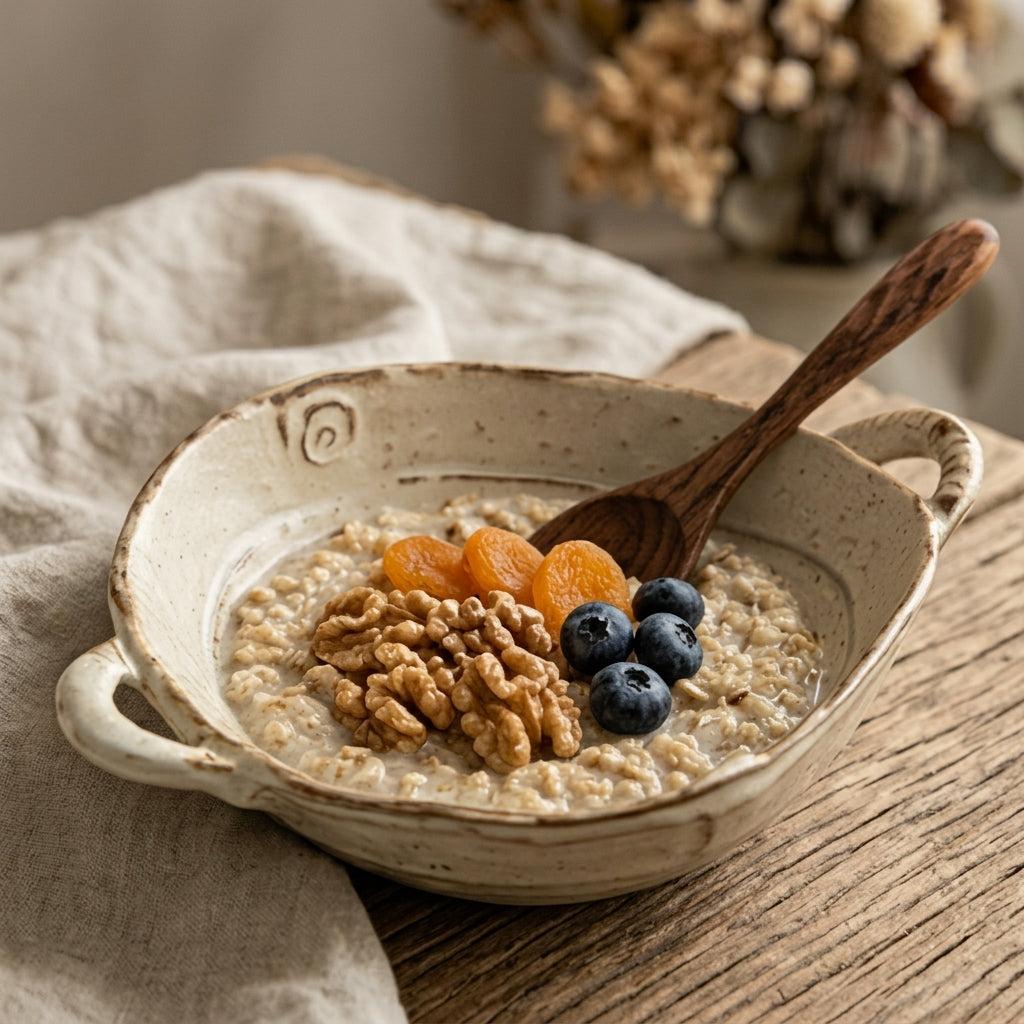 Rustic Cream Spiral Ceramic Bowl