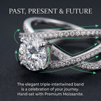 🔥Today Only: 90% OFF! Eternal "Past, Present & Future" 2-Carat Moissanite Ring (Adjustable Fit)