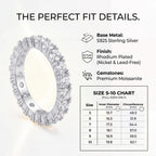 The Timeless Elegance — Premium Moissanite Eternity Band 🔥 Last Day Flash Sale: 90% OFF