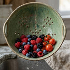Rustic Sage Speckled Ceramic Berry Bowl