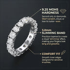 The Timeless Elegance — Premium Moissanite Eternity Band 🔥 Last Day Flash Sale: 90% OFF