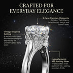 Handcrafted 2-Carat Moissanite Ring — Brilliant Diamond Alternative for Everyday Elegance🔥Today Only: 90% OFF
