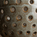 Rustic Charcoal Glazed Ceramic Berry Bowl