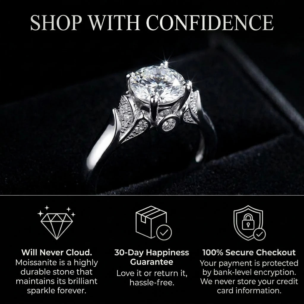 Handcrafted 2-Carat Moissanite Ring — Brilliant Diamond Alternative for Everyday Elegance🔥Today Only: 90% OFF
