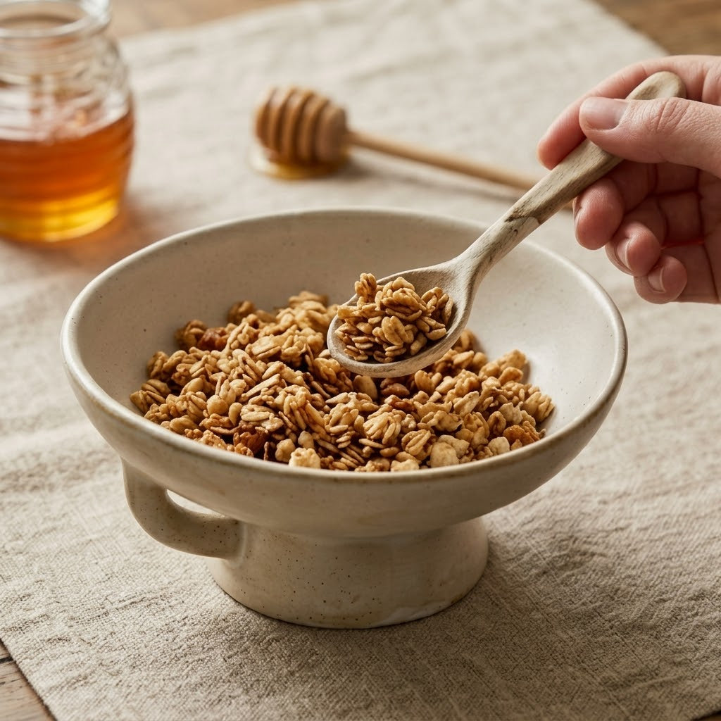 Rustic Speckled Ceramic Footed Chalice Serving Bowl