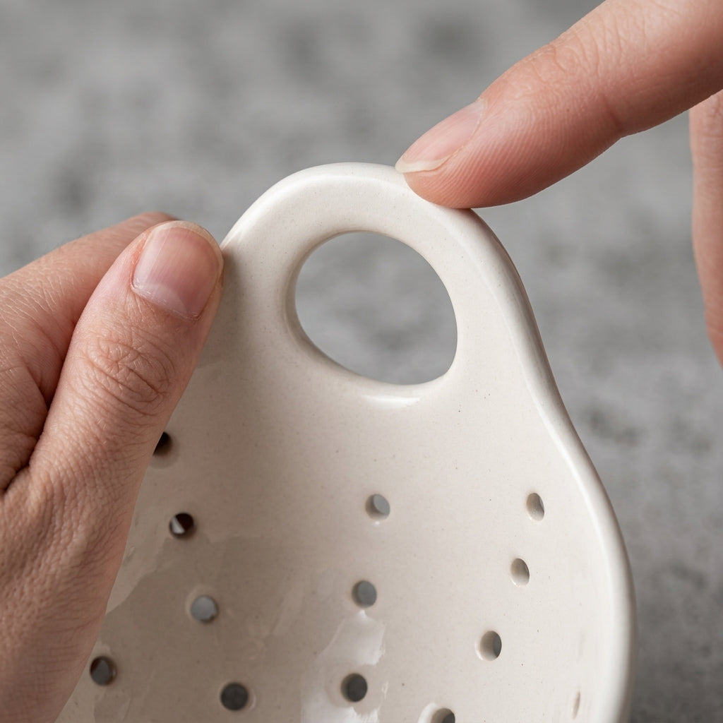 Minimalist White Ceramic Berry Bowl