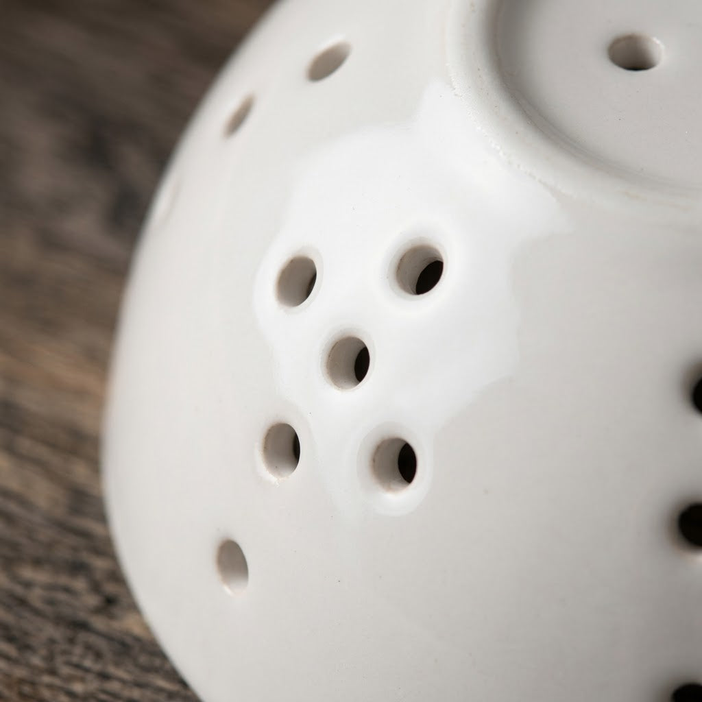 Minimalist White Ceramic Berry Bowl