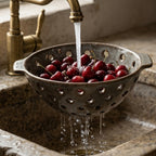 Rustic Charcoal Glazed Ceramic Berry Bowl