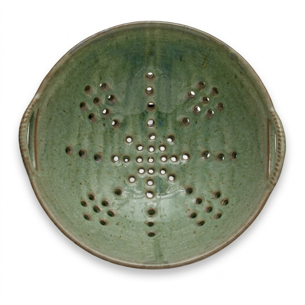 Rustic Sage Speckled Ceramic Berry Bowl